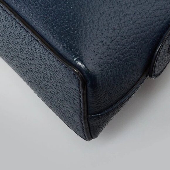 Gucci Blue Leather Vintage Web Ophidia Small Shoulder Bag - Picture 4 of 11